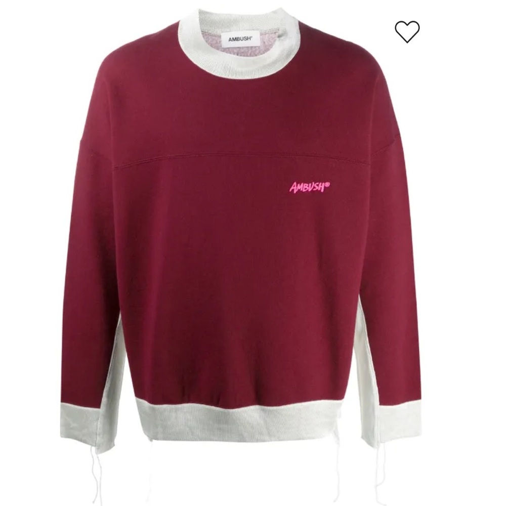 New Ambush Sweater sz Small Mens, Womens Medium Cotton Fleece Maroon Wine $710